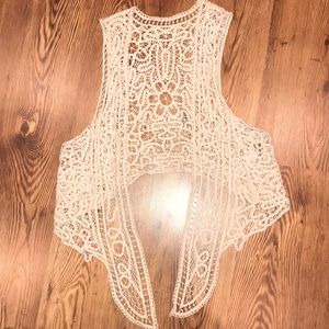 Cream Crochet Vest